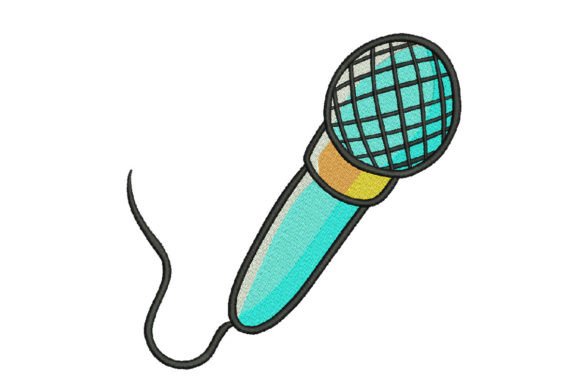Microphone Embroidery Design Review for Boutique Apparel
