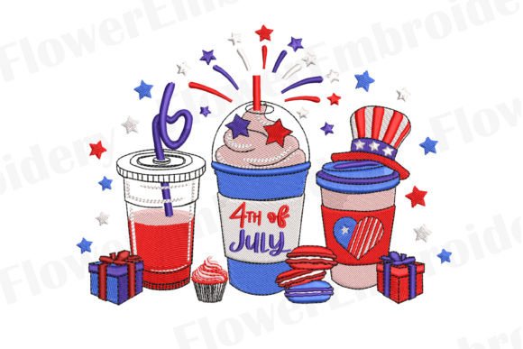 Review: 4th of July Coffee Cups Embroidery