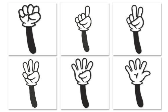 Review: Cartoon Hand Numbers Gesture Counting Design