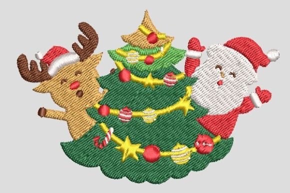 Santa Claus and Reindeer with Noel Tree Review